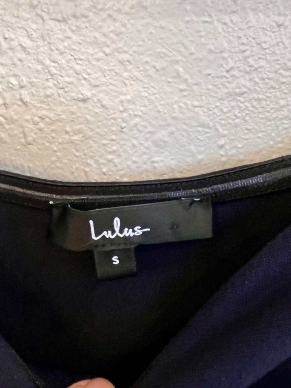 Lulu’s How Much I Care Midnight Navy Blue Off-the-Shoulder Midi Dress Small - Picture 7 of 10